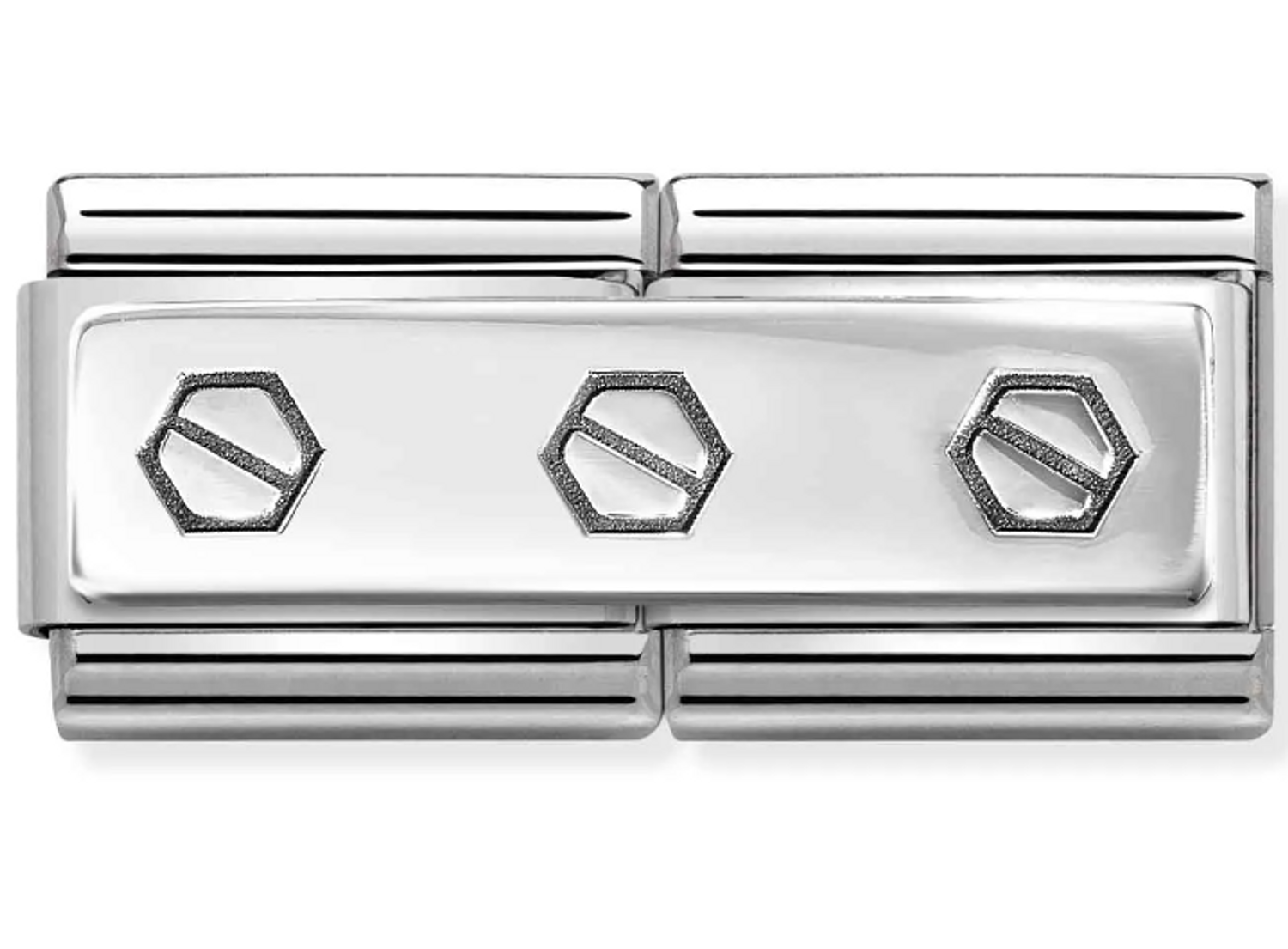 Nomination - Link 925 Srebrny Podwójny z trzema śrubkami 330710 50.png